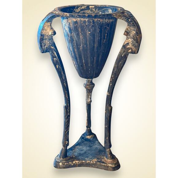 Vintage Other - Antique Ram Head Neoclassical Tripod Incense Burner Urn 9 Inch